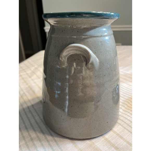 Great Bay Pottery Salt Glaze Crock Canister Bean Pot with Lid USA - Picture 11 of 12
